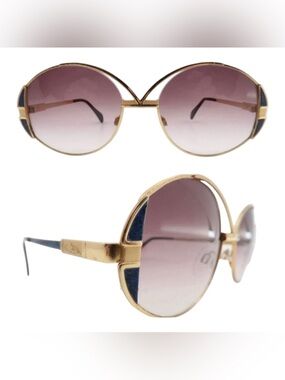 1980’s CAZAL Iconic Sunglasses in Gold Metal, Made in West Germany, Unisex